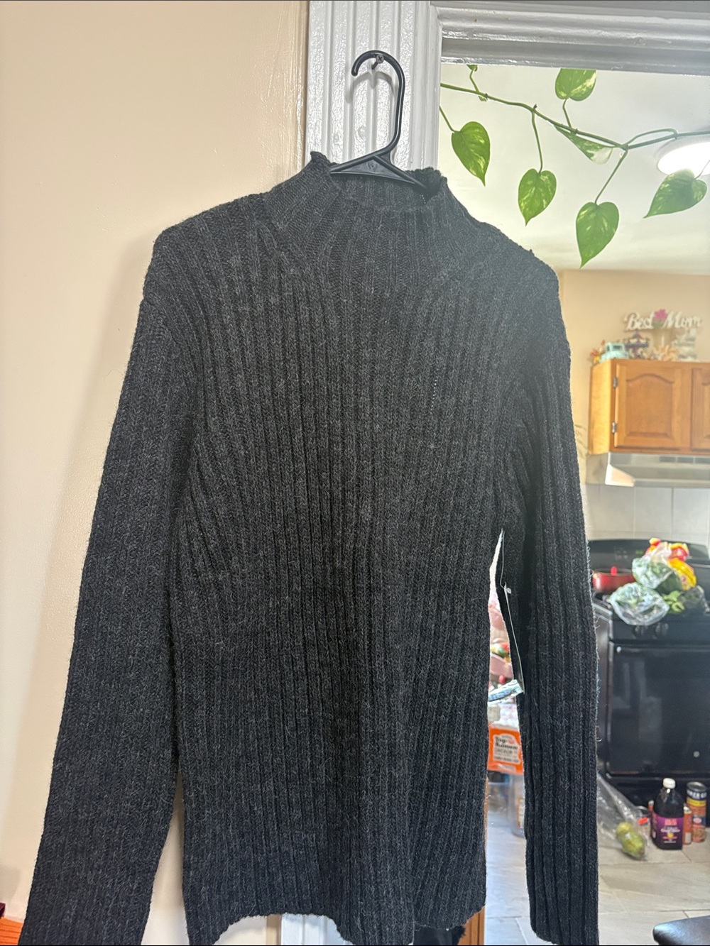 Lauren Ralph Lauren Men's Black Ribbed Turtleneck Sweater